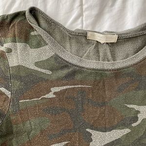 Army green camp T-shirt